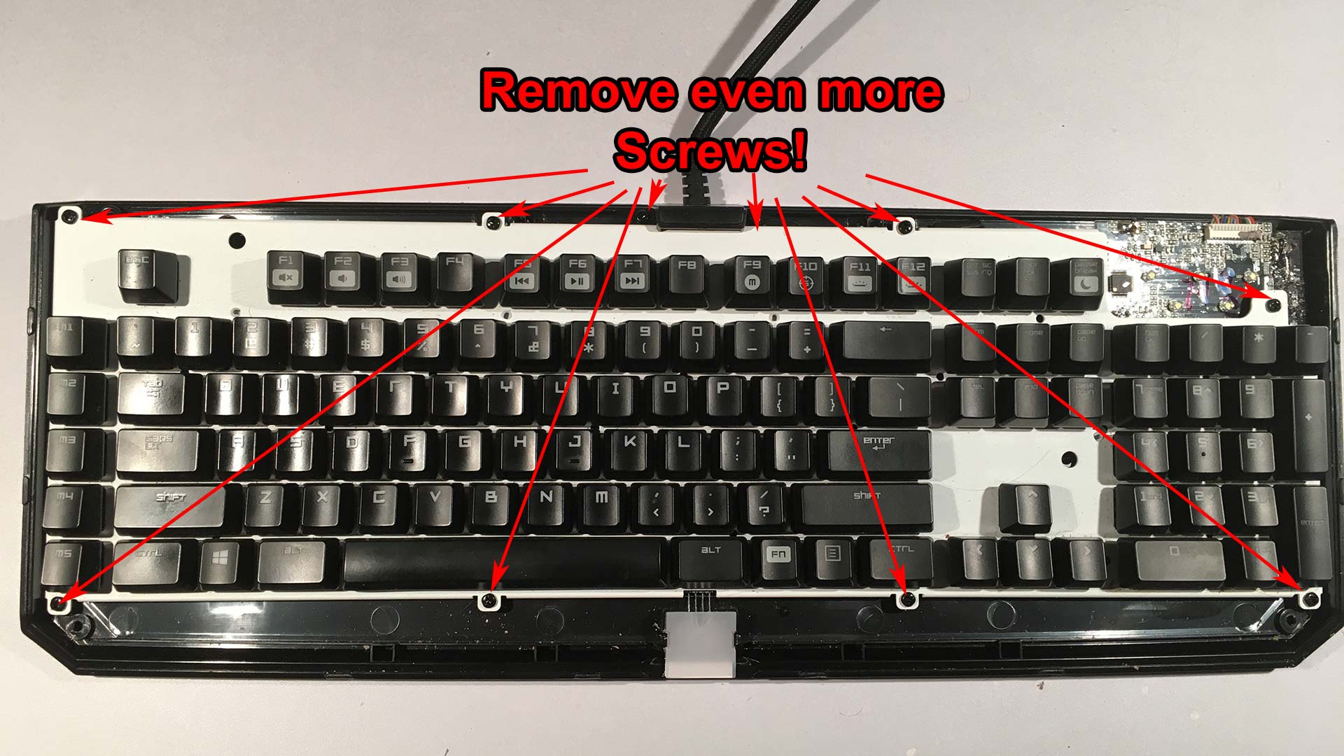 Can you remove razer blackwidow keys